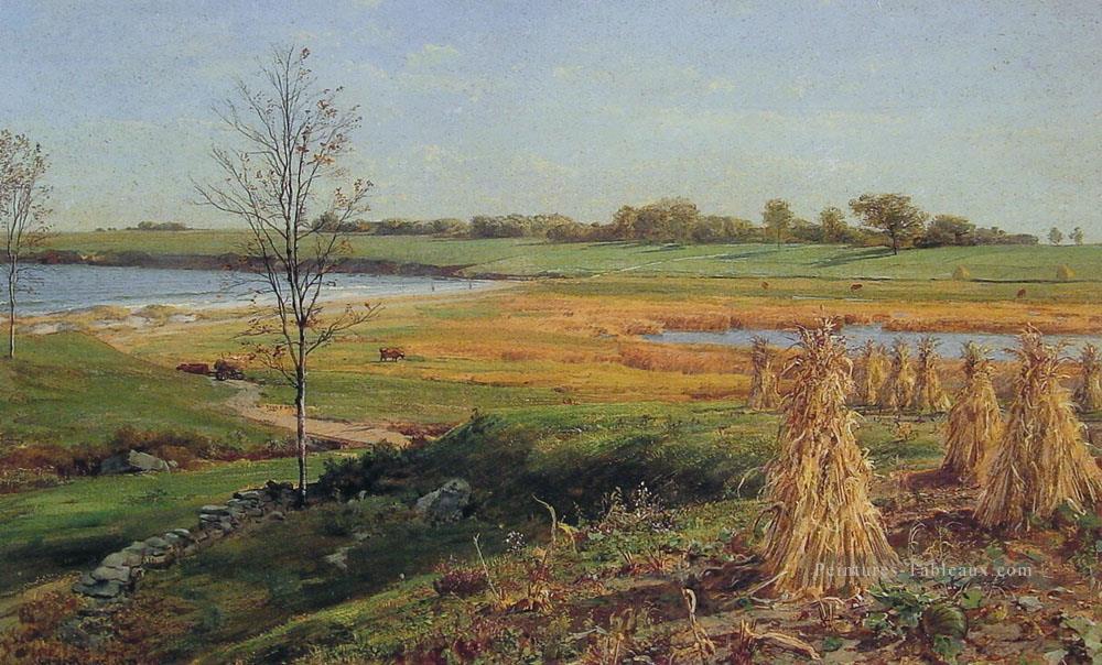 Littoral du Connecticut dans un paysage d’automne John Frederick Kensett Peintures à l'huile